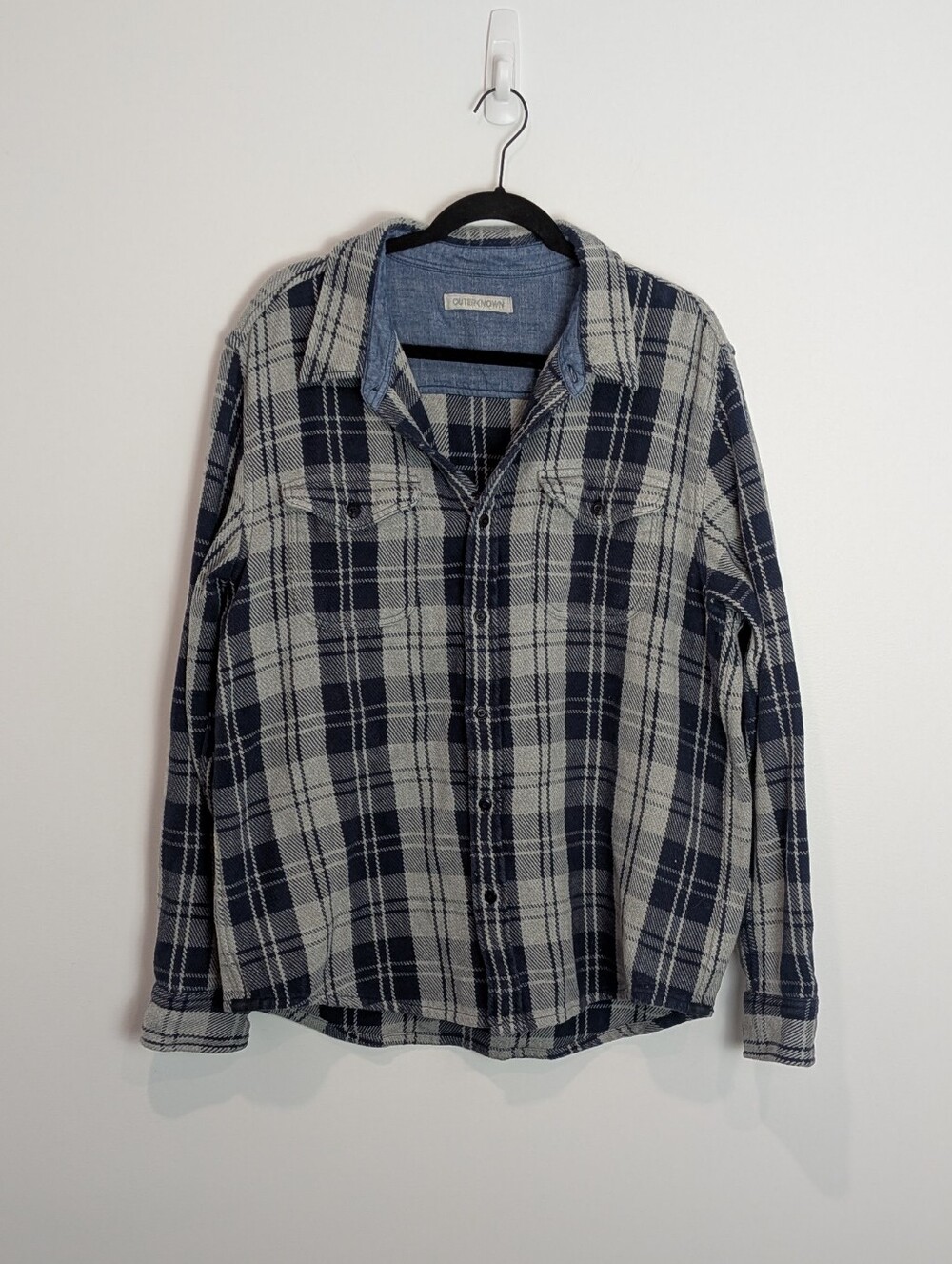 Outerknown Blanket Shirt Plaid Thick Cotton Size XL